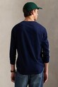 Βαμβακερή μπλούζα με μακριά μανίκια Polo Ralph Lauren 710814128 σκούρο μπλε SS25