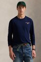 Ρούχα Βαμβακερή μπλούζα με μακριά μανίκια Polo Ralph Lauren 710814128 σκούρο μπλε