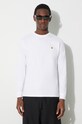 Памучна блуза с дълги ръкави Carhartt WIP Longsleeve Chase T-Shirt свободна бял I026392.00RXX