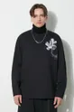 чорний Бавовняний лонгслів Y-3 Graphic Long Sleeve Tee Чоловічий