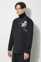 čierna Bavlnené tričko s dlhým rukávom Y-3 Graphic Long Sleeve Tee