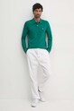 United Colors of Benetton longsleeve din bumbac 3089J3204 verde AW25