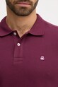 Бавовняний лонгслів United Colors of Benetton 3089J3204 бордо