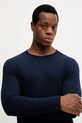 United Colors of Benetton longsleeve bawełniany granatowy 3JE1J19A9