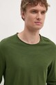 United Colors of Benetton longsleeve din bumbac verde 3JE1J19A9