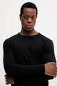 United Colors of Benetton longsleeve din bumbac negru 3JE1J19A9