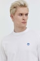North Sails longsleeve din bumbac alb 692971