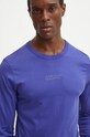 Одяг Бавовняний лонгслів лаунж United Colors of Benetton 30964M017 фіолетовий