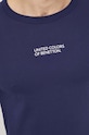 United Colors of Benetton longsleeve bawełniany lounge 30964M017 granatowy