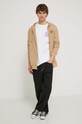 DC longsleeve bawełniany ADYZT05371 biały SS24