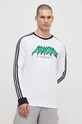 Pamučna majica dugih rukava adidas Originals Flames bijela IS2917