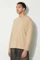 beige Carhartt WIP cotton longsleeve top Longsleeve Chase T-Shirt