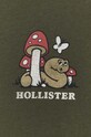 Βαμβακερή μπλούζα με μακριά μανίκια Hollister Co. KI323.4037.330 πράσινο