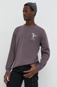 Hollister Co. longsleeve bawełniany KI323.4037.631 fioletowy SS24