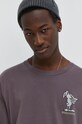 Odzież Hollister Co. longsleeve bawełniany KI323.4037.631 fioletowy