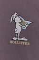 Hollister Co. longsleeve bawełniany KI323.4037.631 fioletowy
