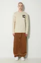 The North Face cotton longsleeve top M L/S Fine Tee beige