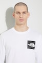 The North Face longsleeve bawełniany M L/S Fine Tee NF0A87NCFN41 biały
