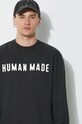 Βαμβακερή μπλούζα με μακριά μανίκια Human Made Graphic Longsleeve μαύρο HM27CS012