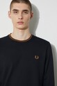 Fred Perry cotton longsleeve top Twin Tipped T-Shirt M9602.M68 navy