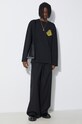Хлопковый лонгслив AMBUSH Amb Scholarship BMAB002S24JER0011018 чёрный SS24