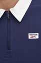 Bavlnené tričko s dlhým rukávom Reebok Court Sport 100075580 tmavomodrá