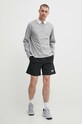 Бавовняний лонгслів Reebok Court Sport 100076423 сірий SS24