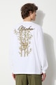 Oblečenie Bavlnené tričko s dlhým rukávom Maharishi Dragon Bamboo 5080.WHITE biela