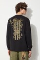 Îmbrăcăminte Maharishi longsleeve din bumbac Dragon Bamboo 5080.BLACK negru