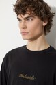 Maharishi longsleeve din bumbac Dragon Bamboo 5080.BLACK negru