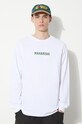 Îmbrăcăminte Maharishi longsleeve din bumbac Woodblock Dragon L/S 1277.WHITE alb