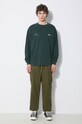 Represent cotton longsleeve top Patron Of The Club MLM4276.386 green SS24