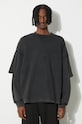 Bavlnené tričko s dlhým rukávom 1017 ALYX 9SM Cut-Out Elbow Longsleeve relaxed čierna AAUTS0454FA01
