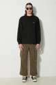 Nanga camicia a maniche lunghe Eco Hybrid Box Logo Embroidery Longsleeve Tee NW2411.1G803.A nero SS24