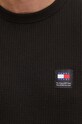 Tričko s dlhým rukávom Tommy Jeans DM0DM18652 čierna