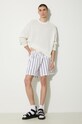 MKI MIYUKI ZOKU longsleeve din bumbac Loose Gauge Long Sleeve LOOSE.GAUGE.LONG.SLEEVE alb SS24