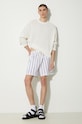 MKI MIYUKI ZOKU longsleeve din bumbac Loose Gauge Long Sleeve LOOSE.GAUGE.LONG.SLEEVE alb SS24