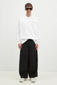 MKI MIYUKI ZOKU top a maniche lunghe in cotone Uniform Long Sleeve Tee bianco UNIFORM.LONG.SLEEVE.TEE