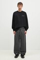 Bavlněné tričko s dlouhým rukávem MKI MIYUKI ZOKU Uniform Long Sleeve Tee černá UNIFORM.LONG.SLEEVE.TEE