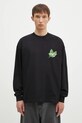 Bavlnené tričko s dlhým rukávom MKI MIYUKI ZOKU Leaf Long Sleeve Tee LEAF.LONG.SLEEVE.TEE čierna SS24