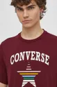 bordowy Converse t-shirt bawełniany