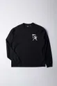 by Parra top a maniche lunghe in cotone Neurotic Flag Long Sleeve nero
