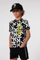czarny Karl Lagerfeld czapka z daszkiem bawełniana dziecięca