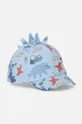plava Pamučna kapa sa šiltom za bebe Coccodrillo Za dječake