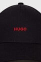 HUGO czapka z daszkiem bawełniana 50508845 czarny SS24