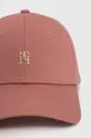 Бавовняна бейсболка Tommy Hilfiger рожевий