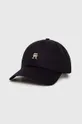 μαύρο Βαμβακερό καπέλο του μπέιζμπολ Tommy Hilfiger Γυναικεία