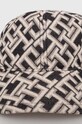 Bavlněná baseballová čepice Tommy Hilfiger AW0AW15773 černá SS24