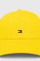 Tommy Hilfiger berretto da baseball in cotone giallo