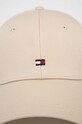 Tommy Hilfiger czapka z daszkiem bawełniana AW0AW15785 beżowy SS24